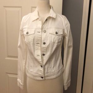 The Limited white denim jacket